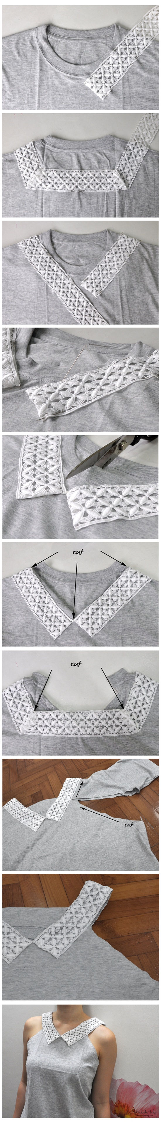 DIY Collared Tee