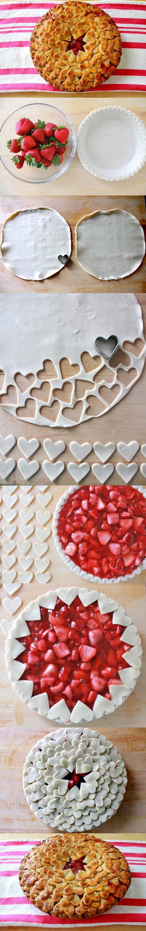 DIY Strawberry Heart Pie 2