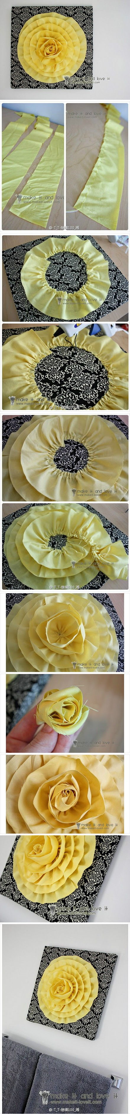 DIY 3D Cloth Flower Decoration