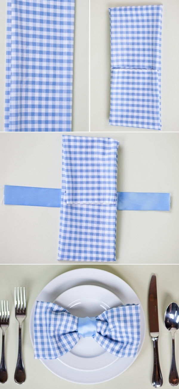 DIY Bow Tie Napkin Fold