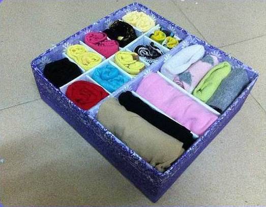 DIY Cardboard Underwear Storage Box