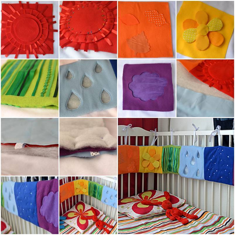 Colorful Baby Crib Side Decorations