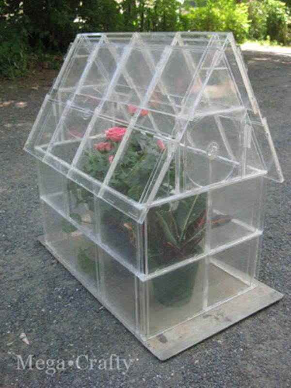 10 Creative Ways to Repurpose Your Old Tech Products --> Cd Case Greenhouse