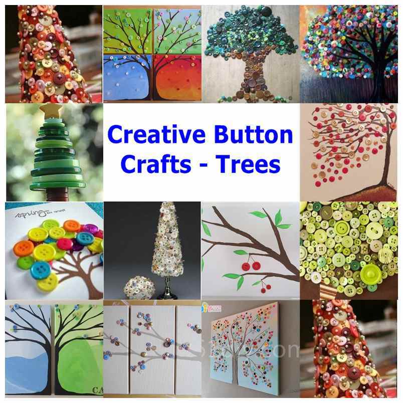 Creative Button Crafts - Trees