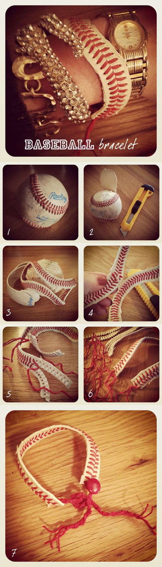 DIY Baseball Bracelet