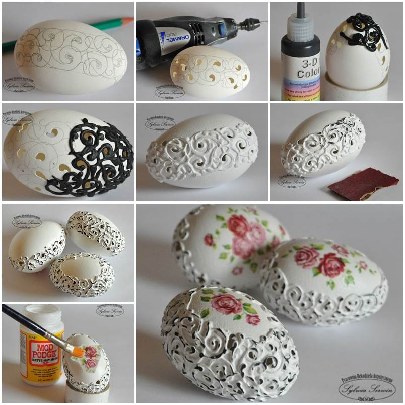 DIY Beautiful Eggshell Carving
