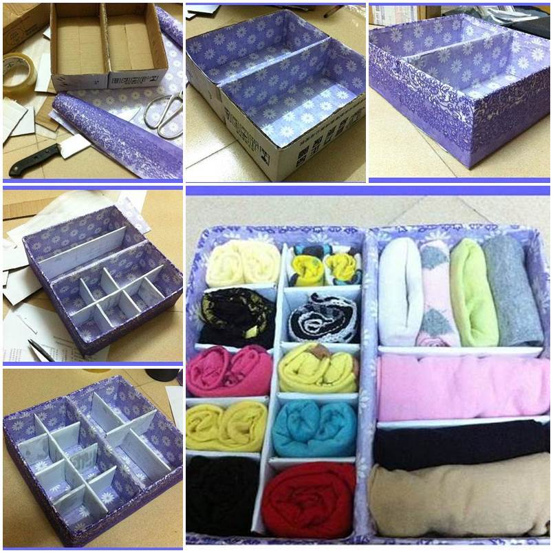 Idea for storing underwear. Containers are from The Decor House, a