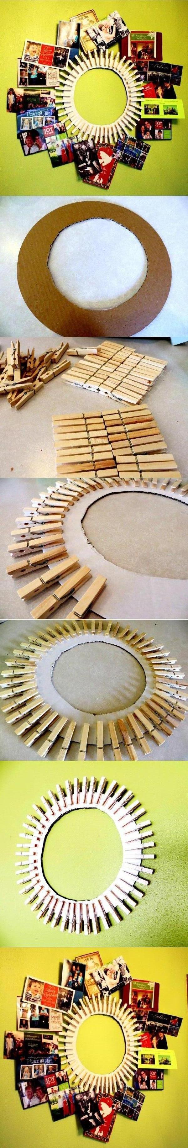 DIY Clothespin Picture Frame