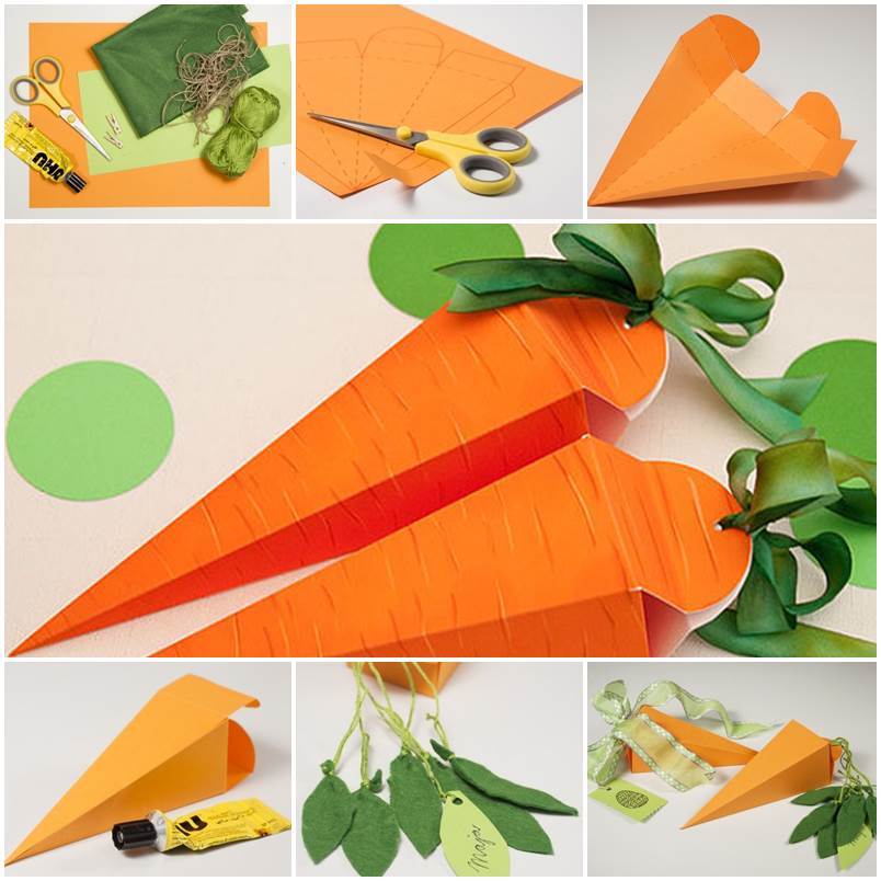 DIY Cute Carrot Shaped Gift Box