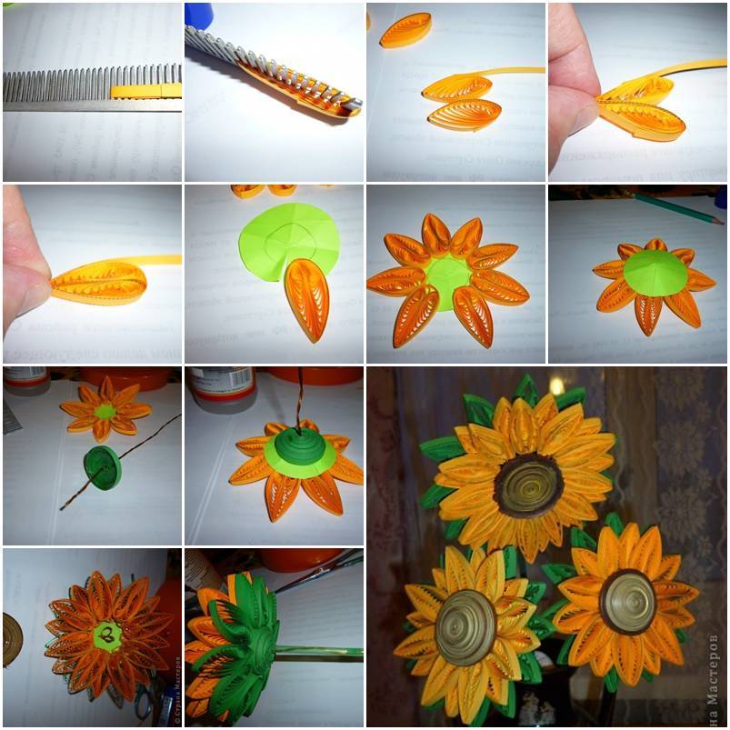 DIY Quilling Sunflower
