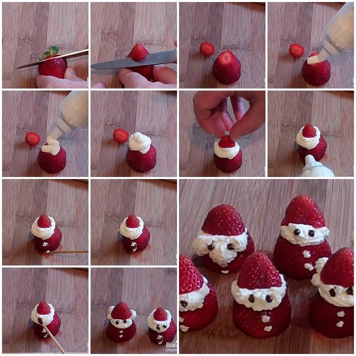 DIY Straberry Santa Claus