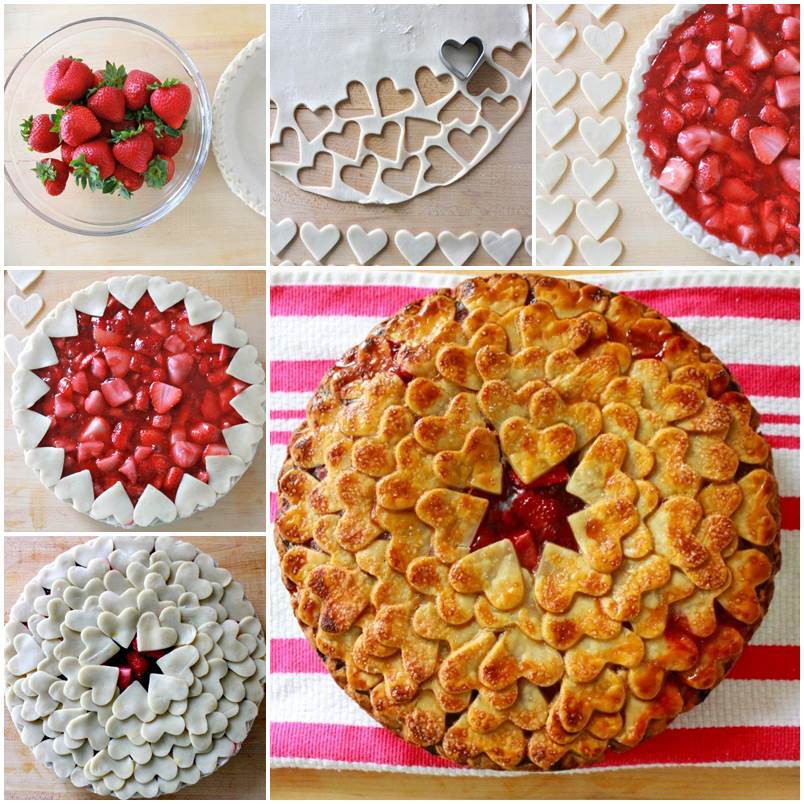 DIY Strawberry Heart Pie