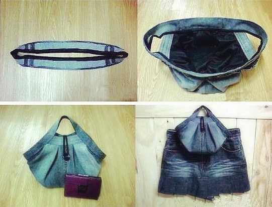 DIY Stylish Handbag from Old Jeans 3