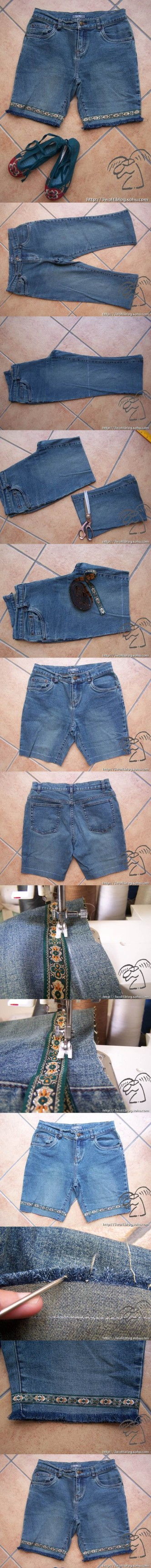 DIY Stylish Shorts from Old Jeans