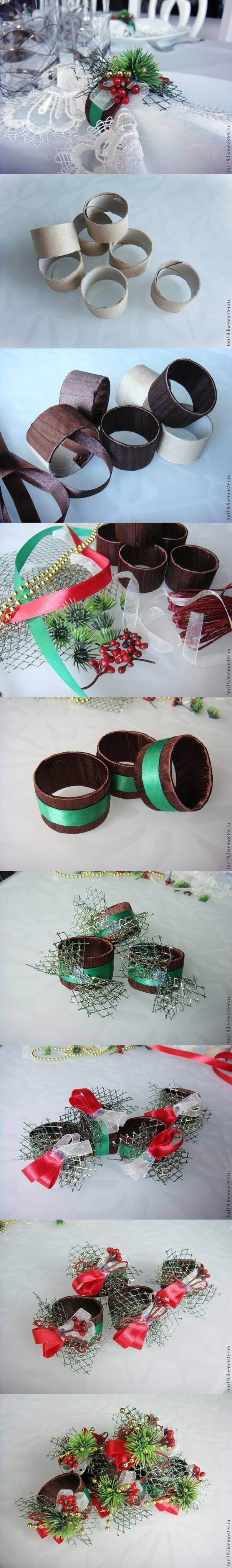 DIY Paper Roll Decorative Napkin Rings