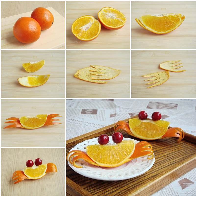 Food Art DIY - Orange Crab