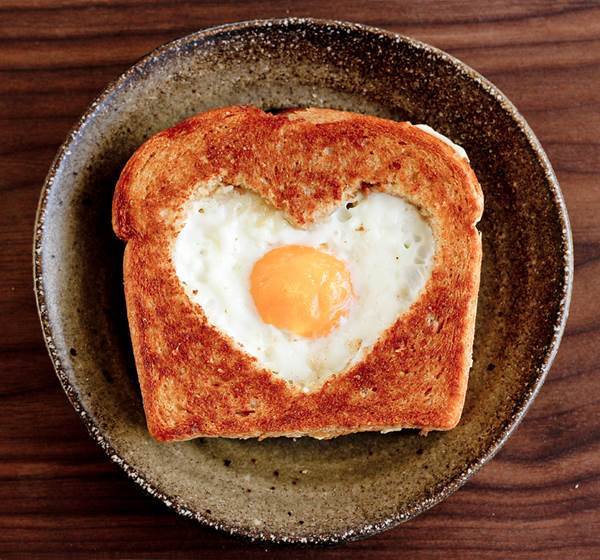 Heart Shaped Egg and Toast