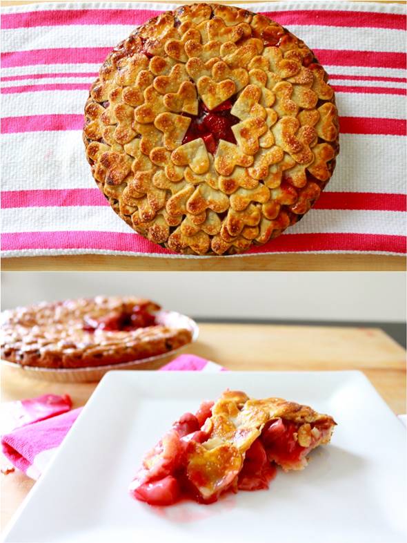 Strawberry Heart Pie