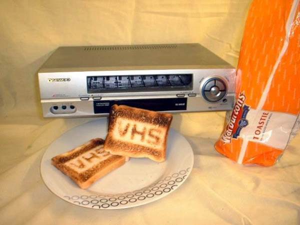 10 Creative Ways to Repurpose Your Old Tech Products --> VHS Video Machine Toaster