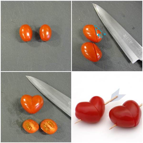 Heart Shaped Cupid’s Arrows Cherry Tomato