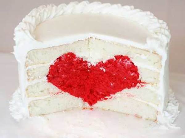 Red Velvet Heart Surprise Inside Cake