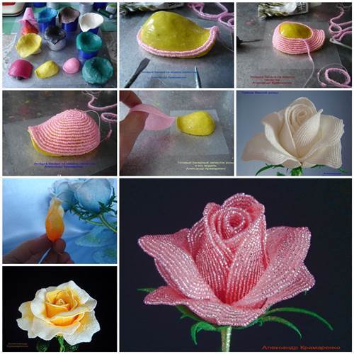 DIY Beautiful Beaded Rose Petals 3