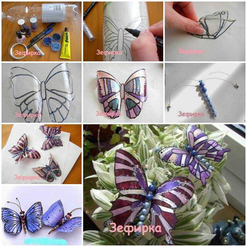 DIY Beautiful Butterflies from Plastic Bottles