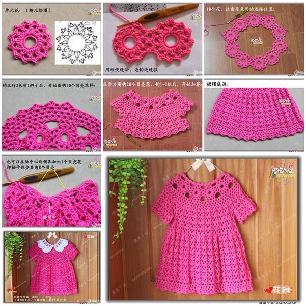 DIY Beautiful Crochet Dress for Girls 3