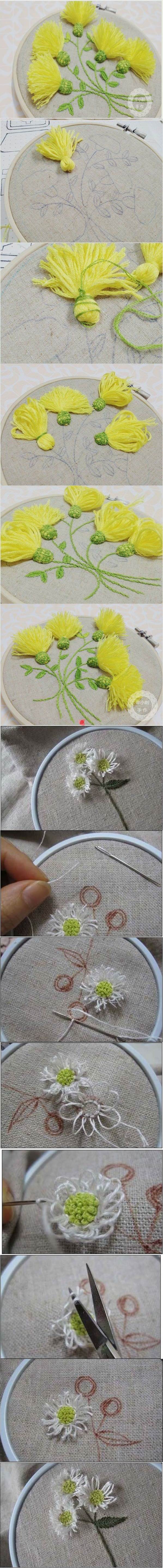 DIY Beautiful Embroidered Flowers 2