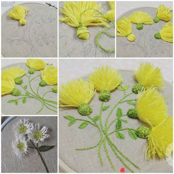 DIY Beautiful Embroidered Flowers 3