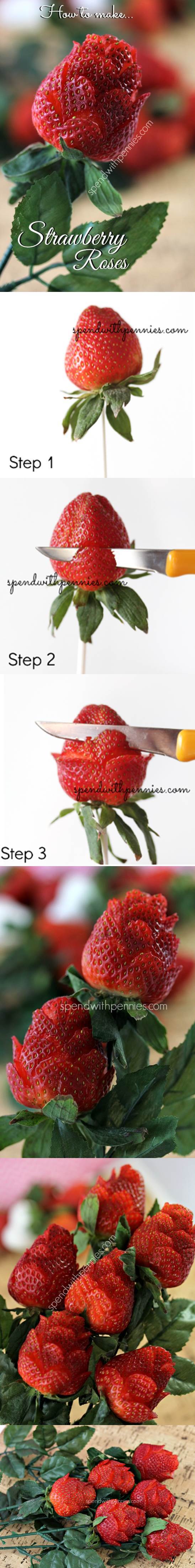 DIY Beautiful Strawberry Roses 2