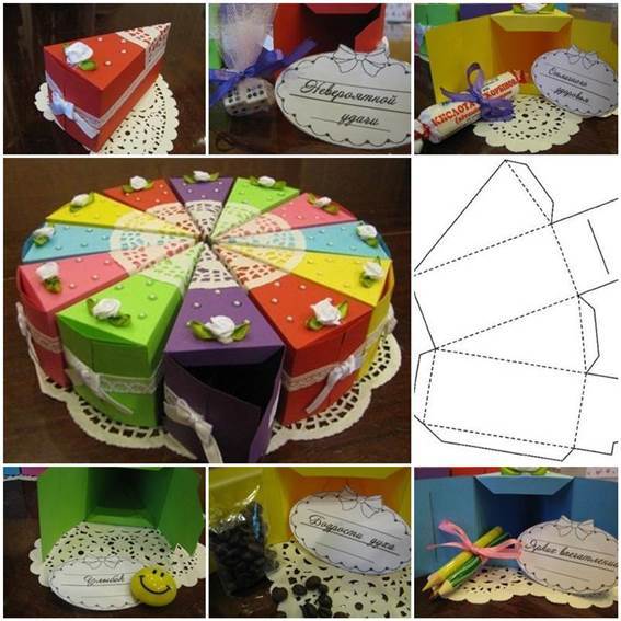 DIY Cake Shaped Gift Boxes