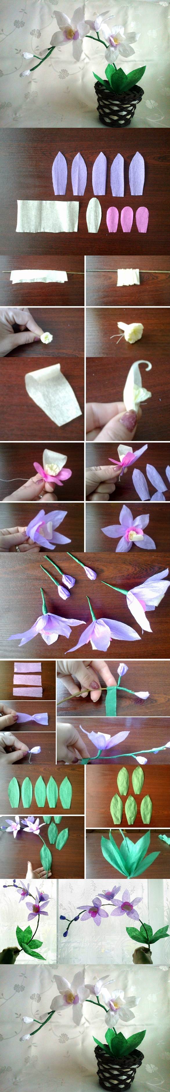 DIY Crepe Paper Orchids 2