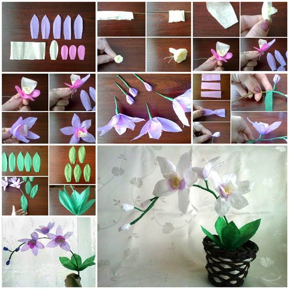 DIY Crepe Paper Orchids 3
