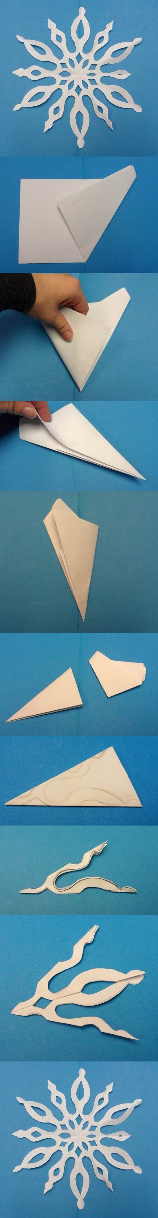 DIY Easy Paper Cut Snowflake
