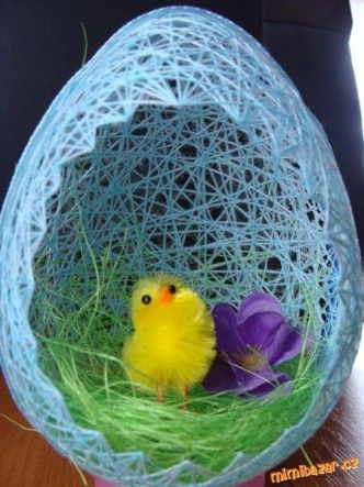 DIY Easter Egg Basket from Thread