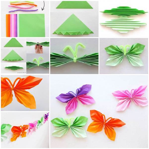 DIY Easy Folded Paper Butterflies