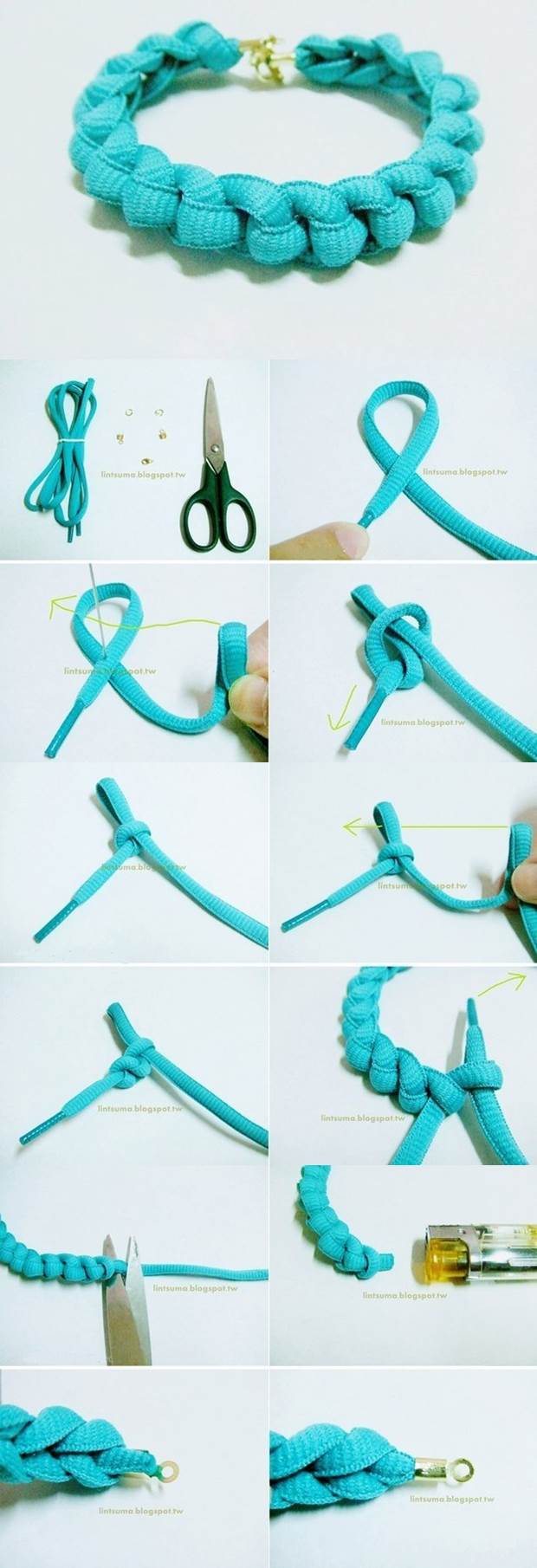 DIY Easy Shoelace Braided Bracelet 2