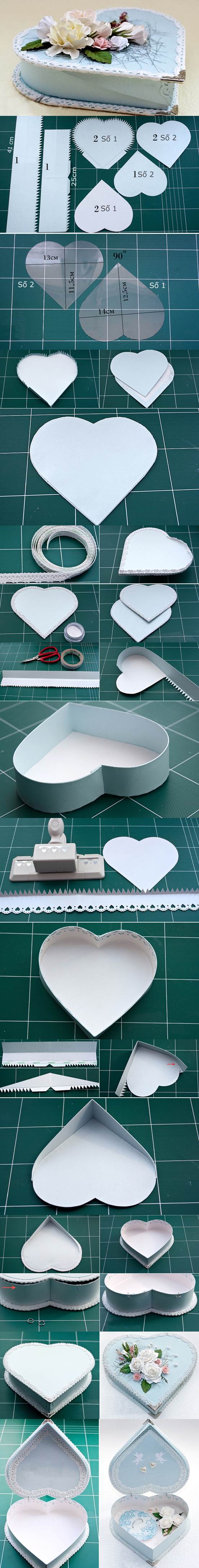 DIY Heart Shaped Gift Box 2