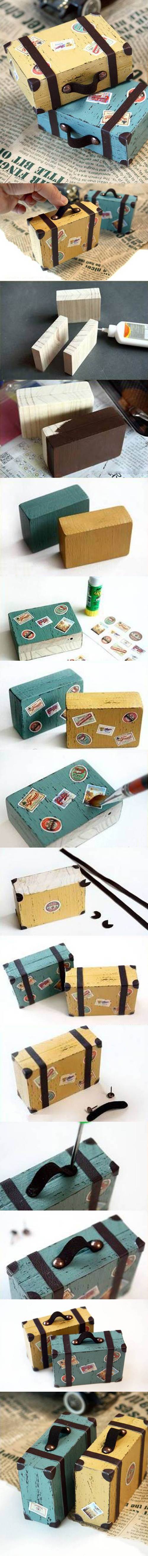 DIY Lovely Mini Suitcase Paperweight 2