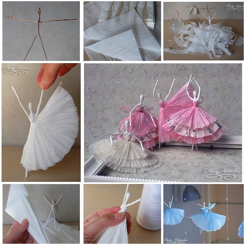 DIY Napkin Paper Ballerina