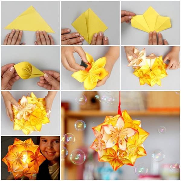 DIY Origami Kusudama Decoration 3