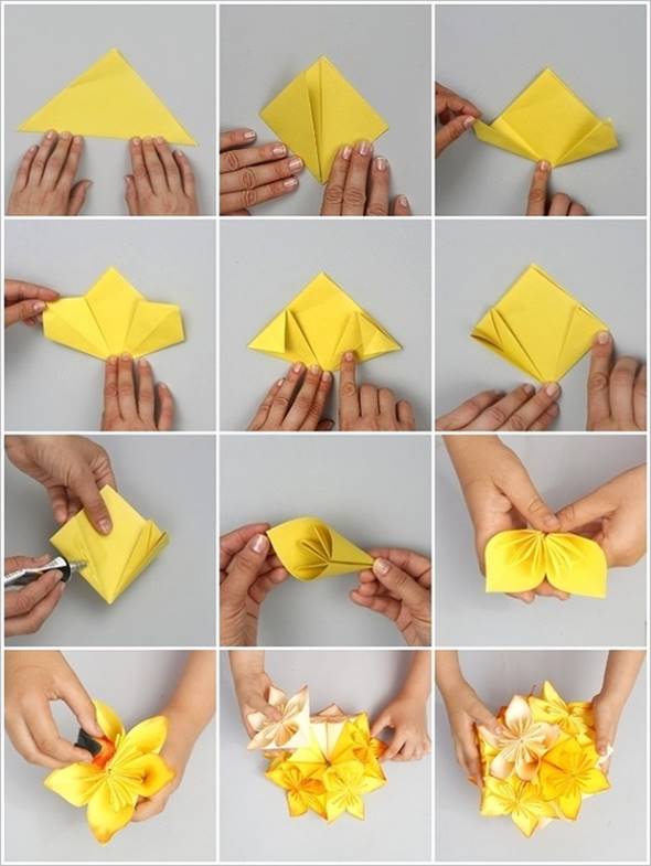 DIY Origami Kusudama Decoration