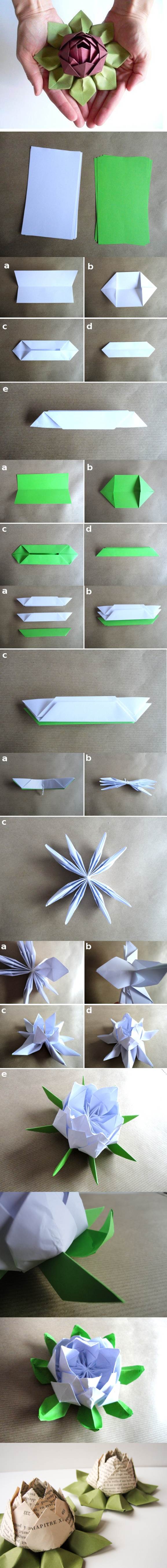 DIY Origami Lotus Flower 2