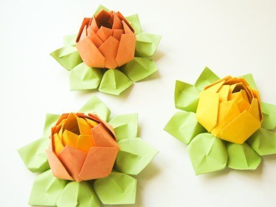 DIY Origami Lotus Flower 5