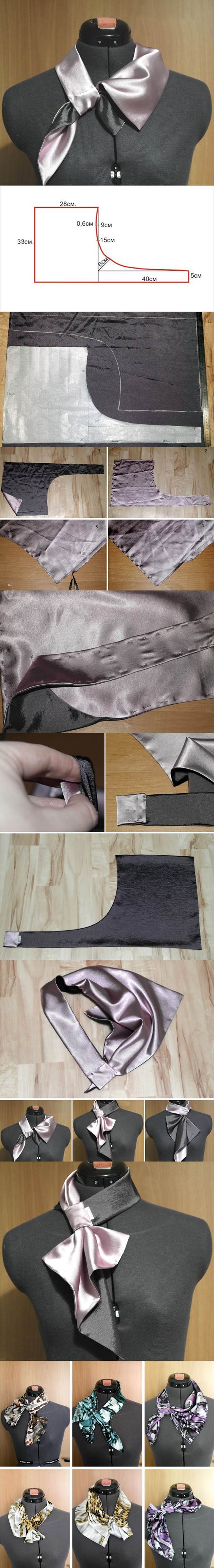 DIY Sewing L-shaped Scarf 2