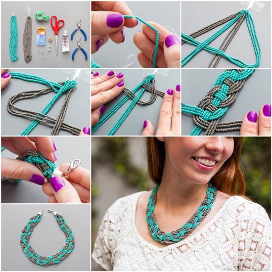 DIY Stunning Woven Beaded Necklace