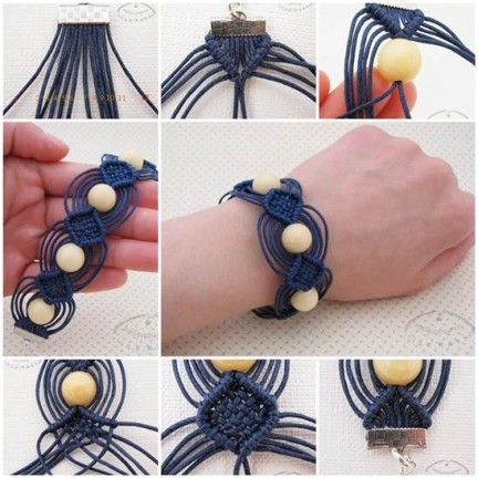 DIY Unique Macrame Beaded Bracelet