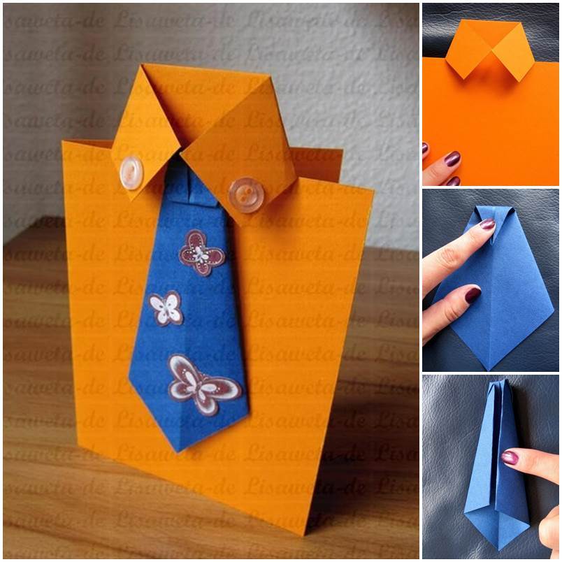 diy greeting shirt tie and card Shirt and Card Tie DIY Greeting