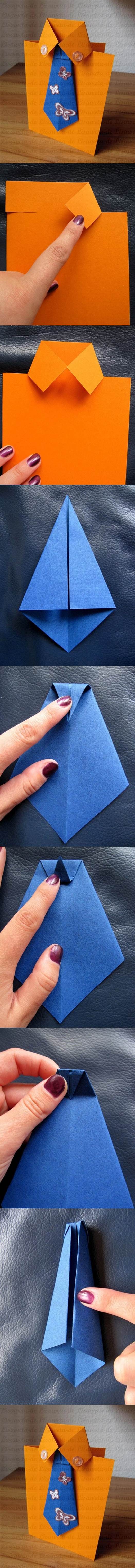 DIY Tie and Shirt Greeting Card